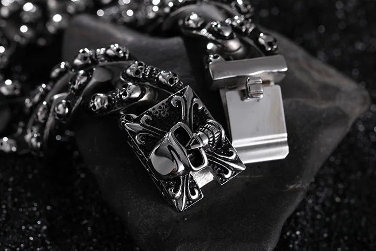 Titanium Steel Skull Men's Bracelet