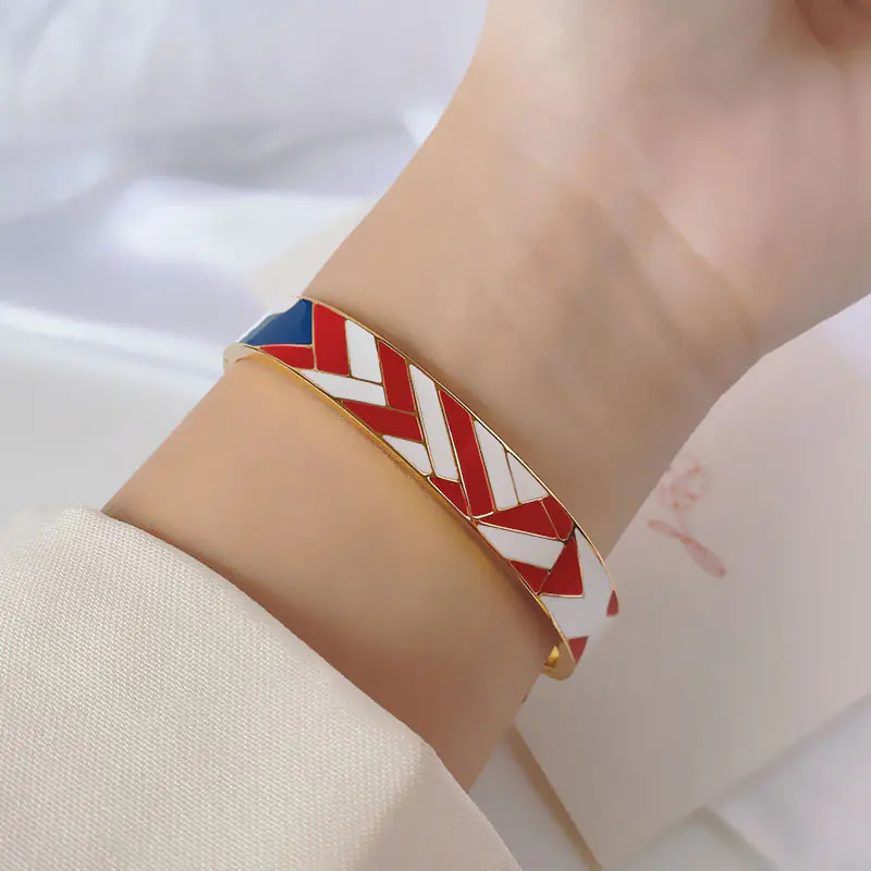 Colorful Geometric Titanium Steel Bracelet