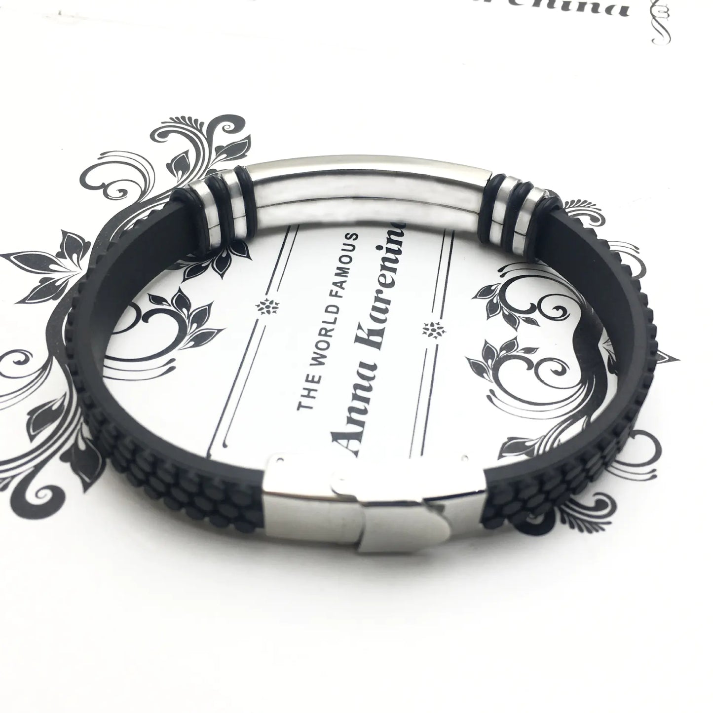Men's Korean Style Titanium Steel Leather Bracelet