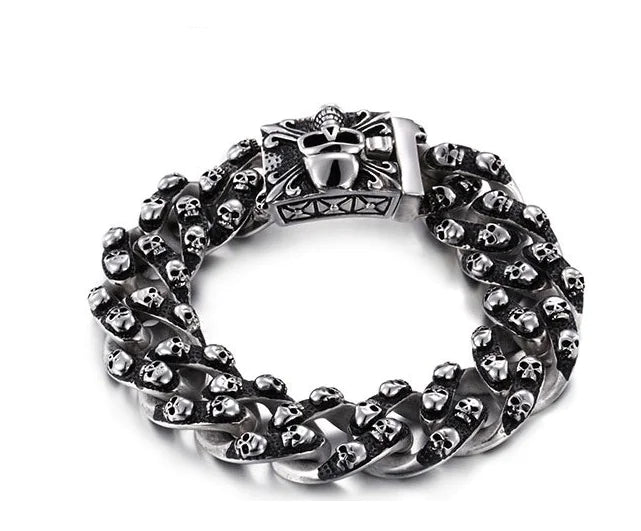 Titanium Steel Skull Men's Bracelet
