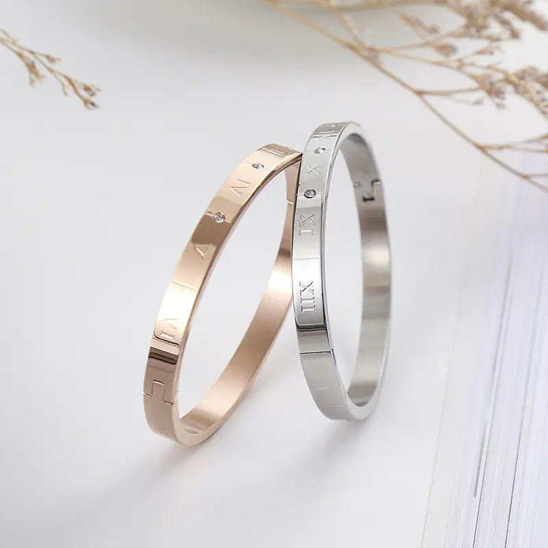 Korean Style Simple Titanium Steel Letter Bracelet