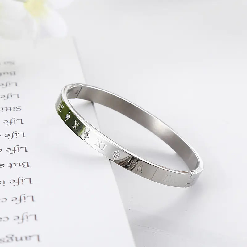 Korean Style Simple Titanium Steel Letter Bracelet