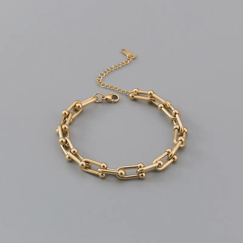 Titanium Steel Lock Bracelet for Women