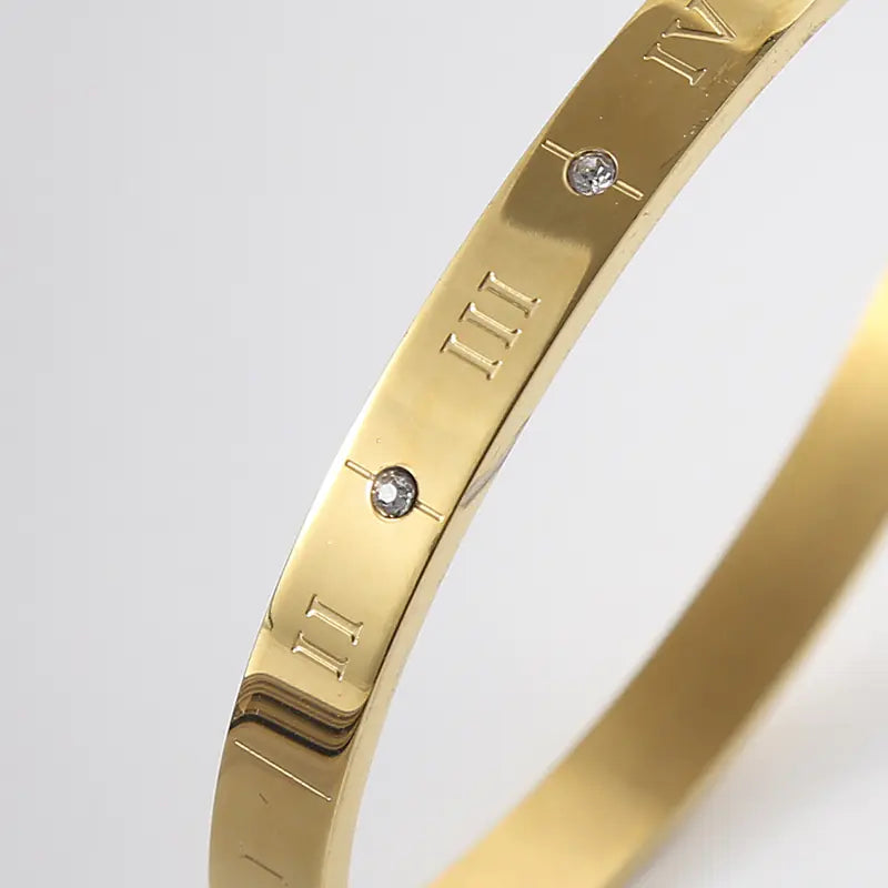Korean Style Simple Titanium Steel Letter Bracelet