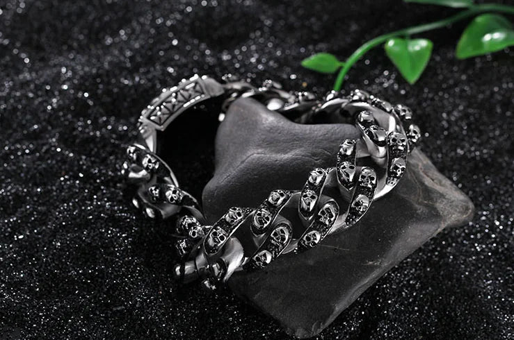 Titanium Steel Skull Men's Bracelet