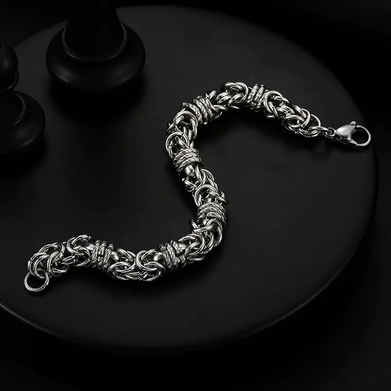 Men's Punk Retro Minimalist Titanium Steel Bracelet