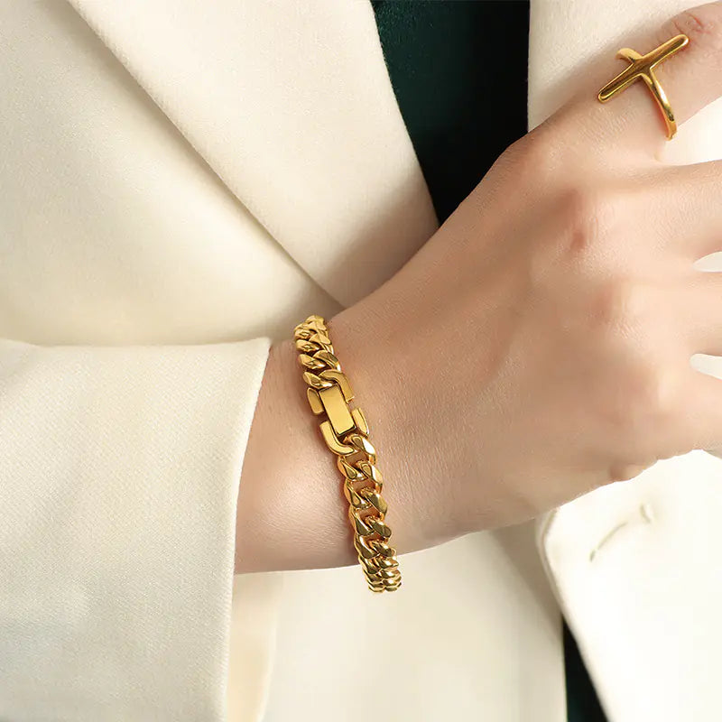 Vintage Hip Hop Style Heavy Industry Titanium Bracelet