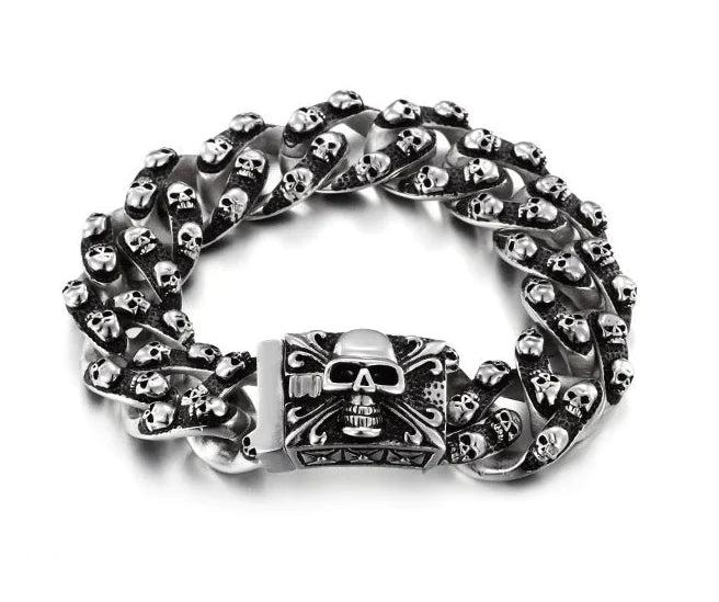 Titanium Steel Skull Men's Bracelet