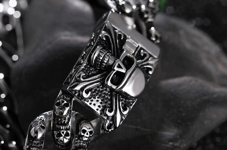 Titanium Steel Skull Men's Bracelet