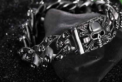 Titanium Steel Skull Men's Bracelet