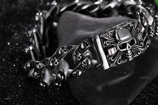 Titanium Steel Skull Men's Bracelet