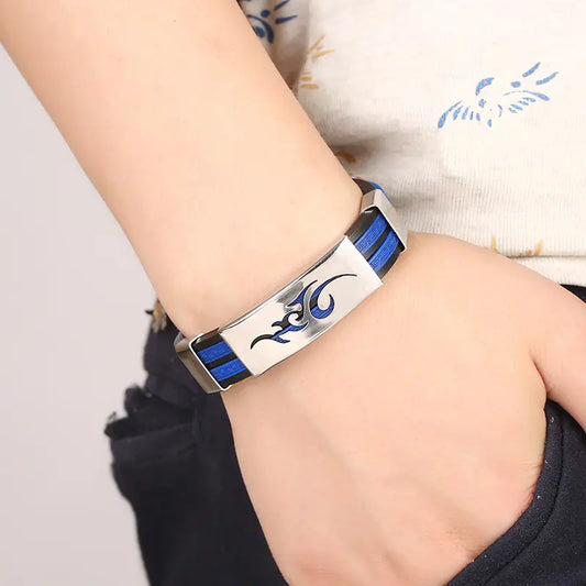 Titanium Steel Korean Style Flame Bracelet for Men