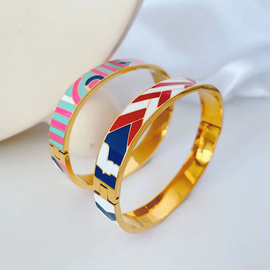 Colorful Geometric Titanium Steel Bracelet