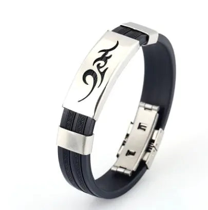 Titanium Steel Korean Style Flame Bracelet for Men