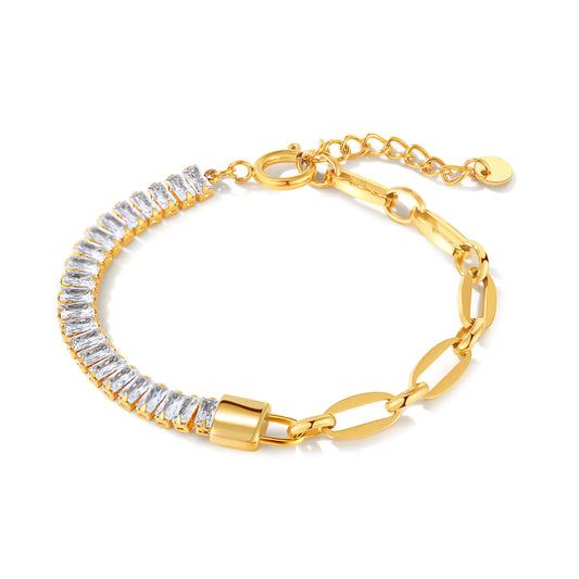 Personalized Small Lock Titanium Steel Bracelet