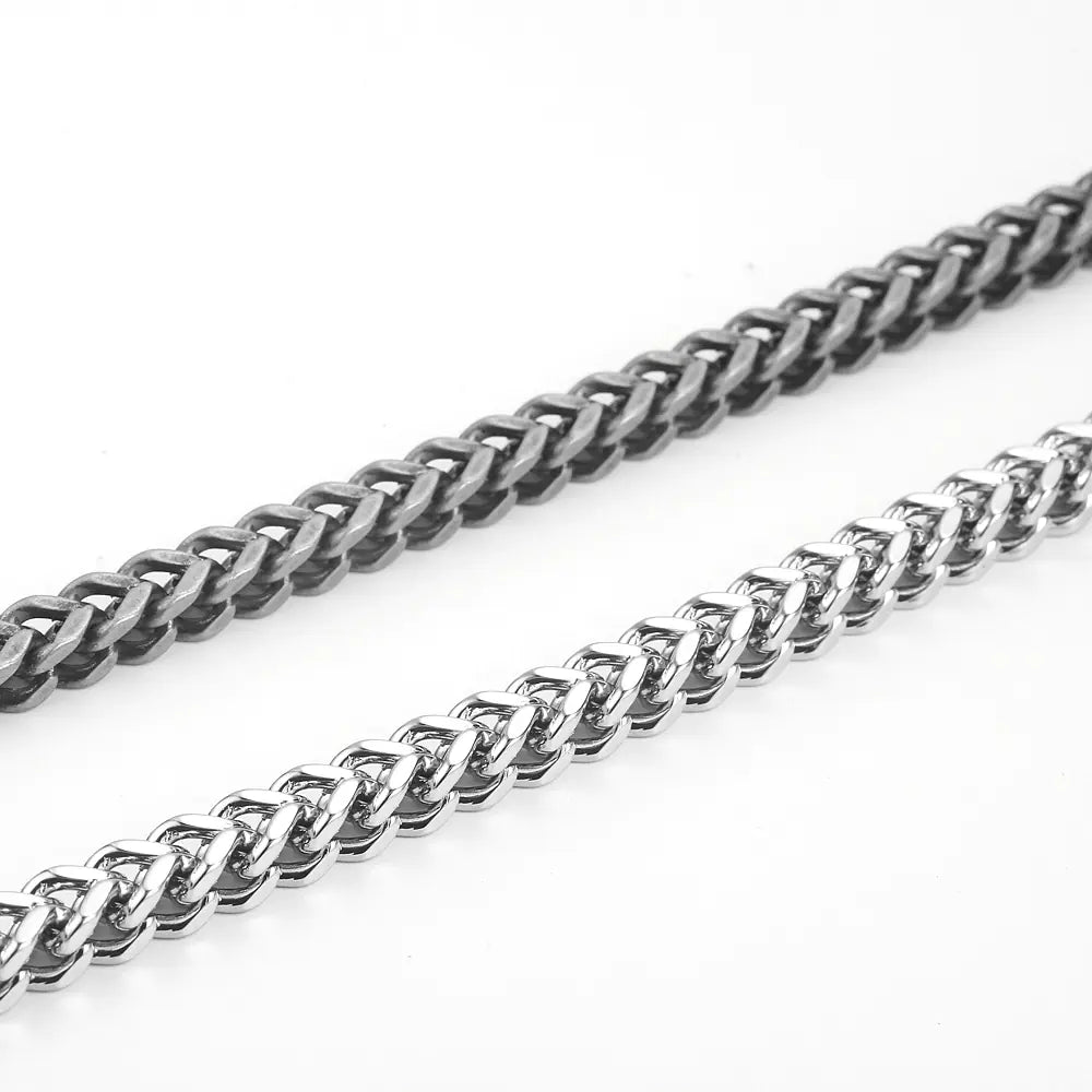 Titanium Steel Tail Braid Bracelet & Men's Chain