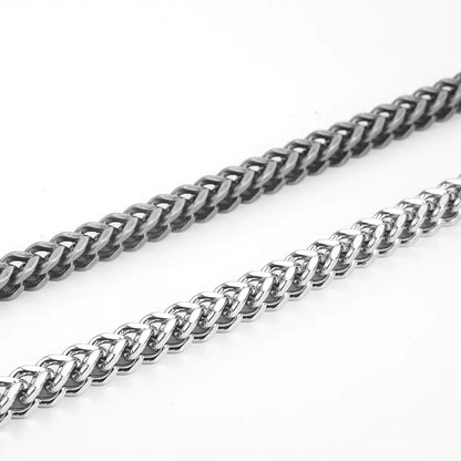 Titanium Steel Tail Braid Bracelet & Men's Chain