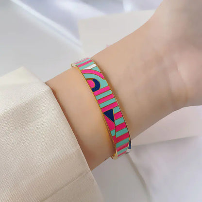 Colorful Geometric Titanium Steel Bracelet