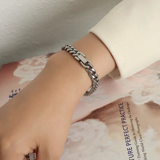 Vintage Hip Hop Style Heavy Industry Titanium Bracelet