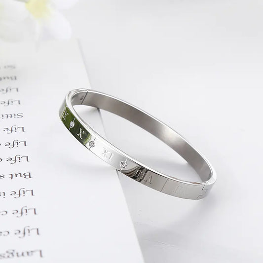 Korean Style Simple Titanium Steel Letter Bracelet