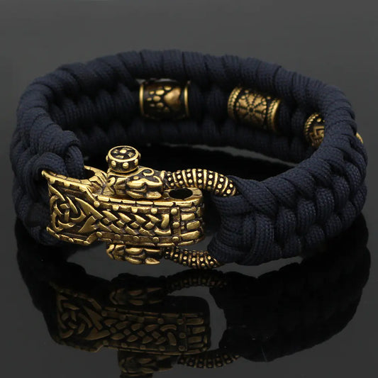 Stainless Steel Viking Beads Triangle Rune Bracelet