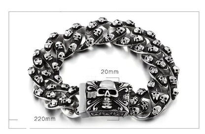 Titanium Steel Skull Men's Bracelet