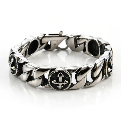 Retro Titanium Steel Men's Bracelet in Fashion Style