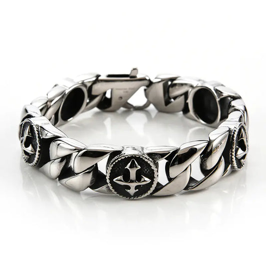 Retro Titanium Steel Men's Bracelet in Fashion Style