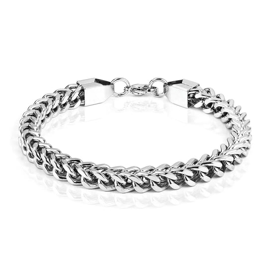 Titanium Steel Tail Braid Bracelet & Men's Chain
