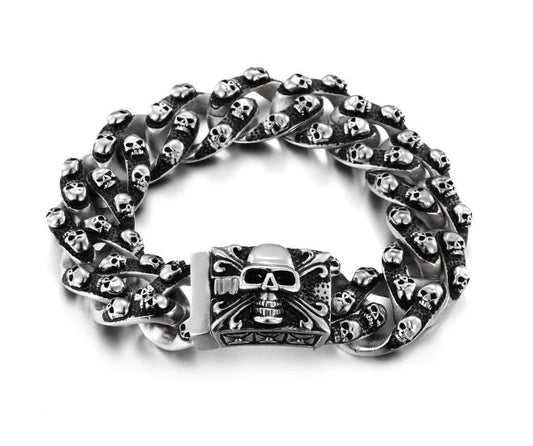Titanium Steel Skull Men's Bracelet
