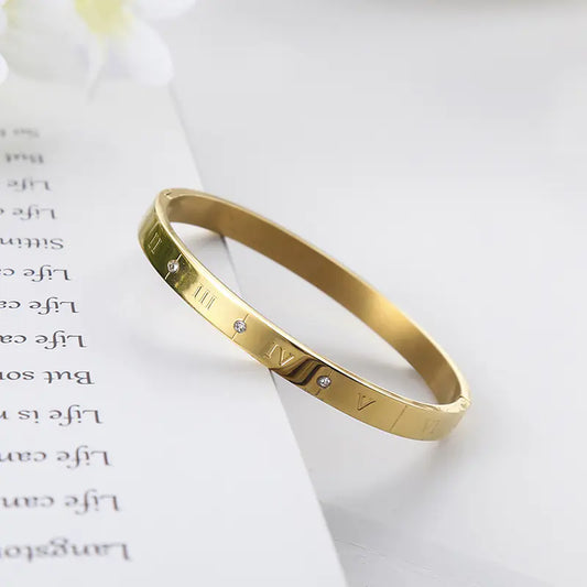Korean Style Simple Titanium Steel Letter Bracelet
